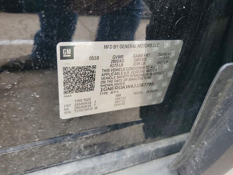 Продаж на аукціоні авто 2018 Chevrolet Traverse, vin: 1GNERGKW4JJ267795, номер лоту: 55764516