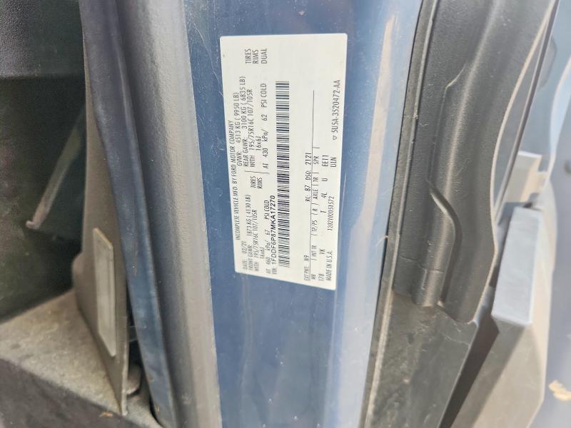 Продажа на аукционе авто 2021 Ford Transit, vin: 1FDDF6P87MKA17270, номер лота: 56709596