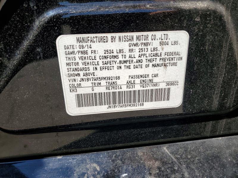 Продажа на аукционе авто 2015 Infiniti Q50, vin: JN1BV7AR5FM392168, номер лота: 56224646