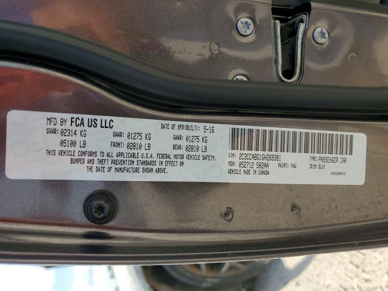 Продажа на аукционе авто 2016 Chrysler 300, vin: 2C3CCABG1GH269381, номер лота: 58954616