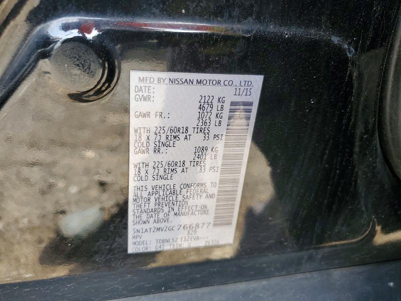 Aukcja sprzedaży 2016 Nissan Rogue, vin: 5N1AT2MV2GC766877, numer aukcji: 55657946