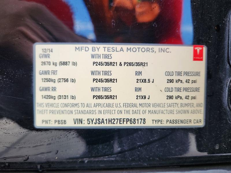 Продажа на аукционе авто 2014 Tesla Model S, vin: 5YJSA1H27EFP68178, номер лота: 56166646