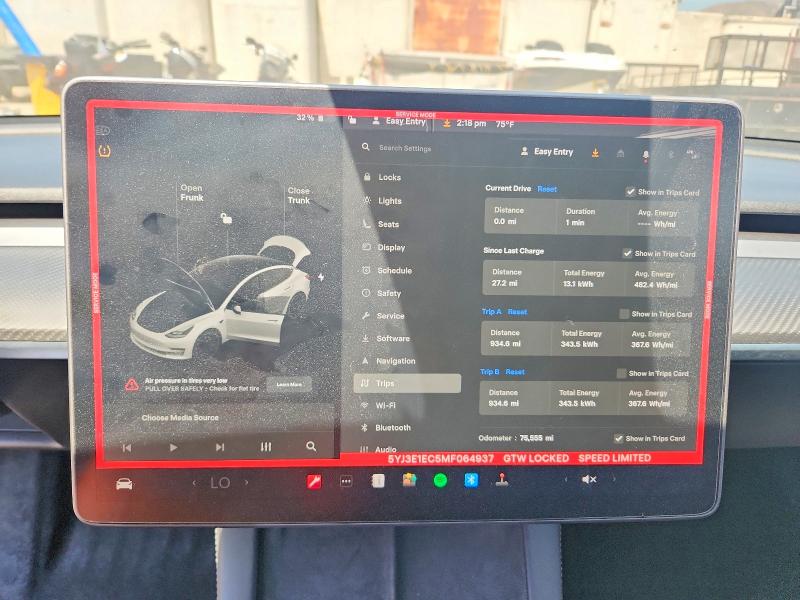 Продажа на аукционе авто 2021 Tesla Model 3, vin: 5YJ3E1EC5MF064937, номер лота: 59188066