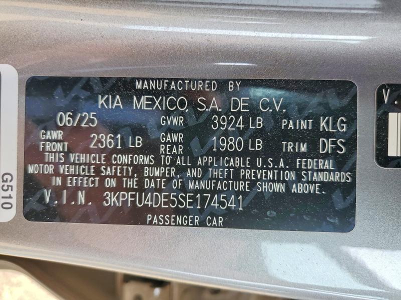 Aukcja sprzedaży 2025 Kia K4, vin: 3KPFU4DE5SE174541, numer aukcji: 58042926