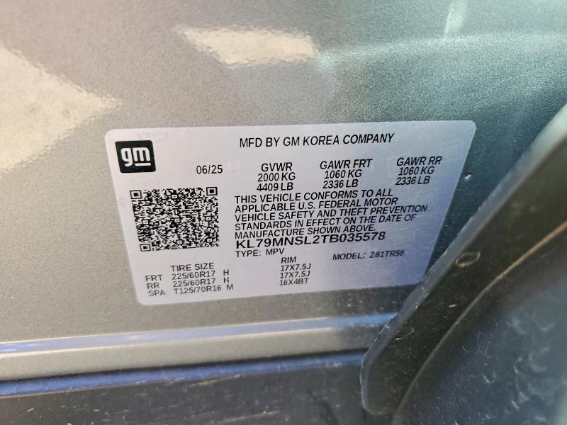 55967346 :رقم المزاد ، KL79MNSL2TB035578 vin ، 2026 Chevrolet Trailblazer مزاد بيع