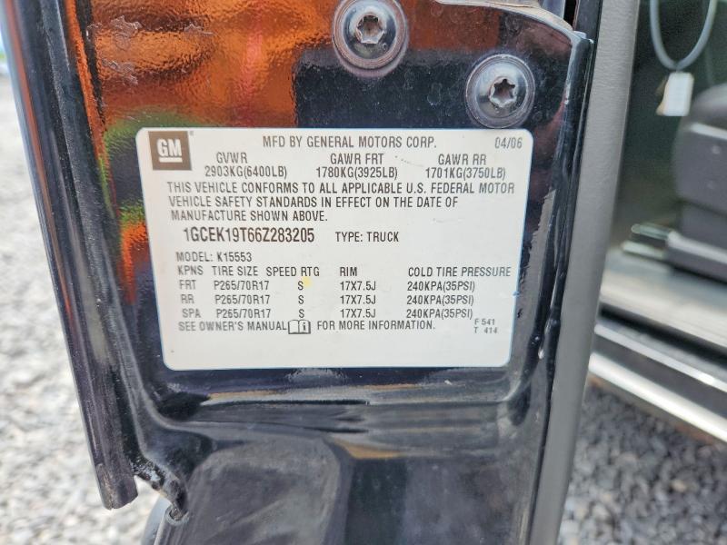 58372996 :رقم المزاد ، 1GCEK19T66Z283205 vin ، 2006 Chevrolet Silverado مزاد بيع