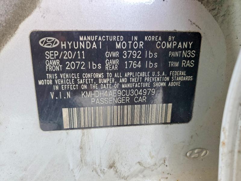 Aukcja sprzedaży 2012 Hyundai Elantra, vin: KMHDH4AE9CU304979, numer aukcji: 56086516