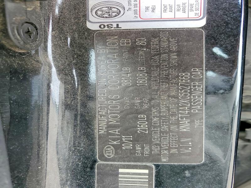 Aukcja sprzedaży 2012 Kia Forte, vin: KNAFT4A2XC5527668, numer aukcji: 58570136