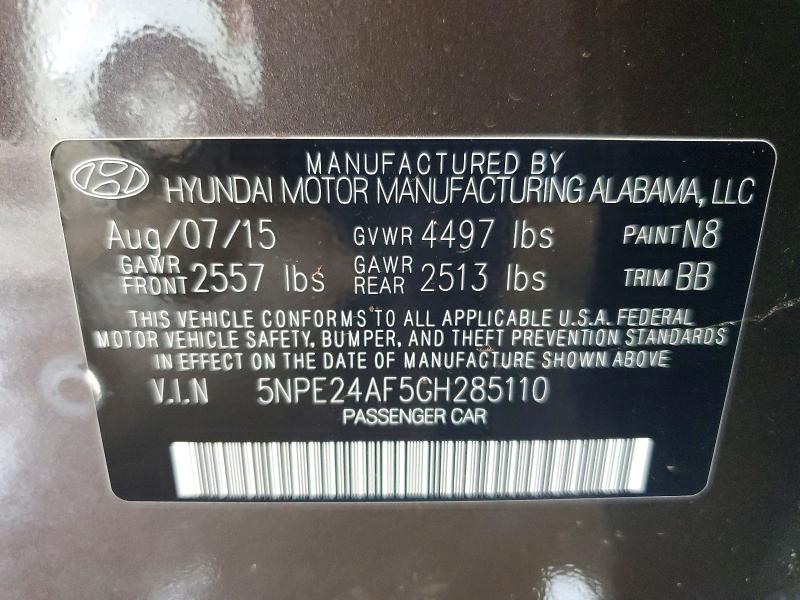Продажа на аукционе авто 2016 Hyundai Sonata, vin: 5NPE24AF5GH285110, номер лота: 56995326