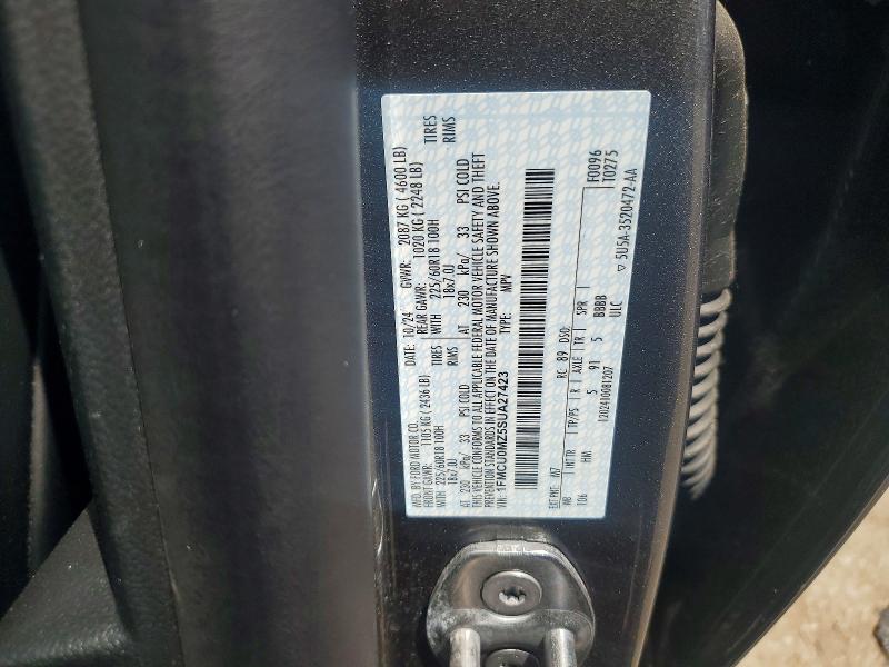 2025 Ford Escape მანქანა იყიდება აუქციონზე, vin: 1FMCU0MZ5SUA27423, აუქციონის ნომერი: 55730746