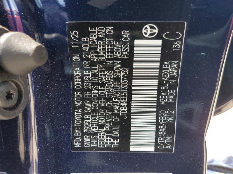 59149286 :رقم المزاد ، JTDB4MEE5T3037752 vin ، 2026 Toyota Corolla مزاد بيع