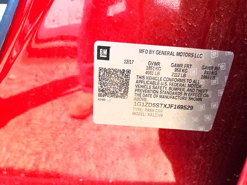 58272136 :رقم المزاد ، 1G1ZD5STXJF169529 vin ، 2018 Chevrolet Malibu مزاد بيع