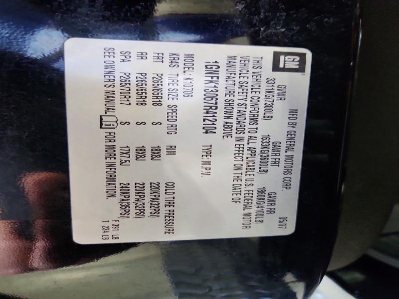 57270396 :رقم المزاد ، 1GNFK13067R412104 vin ، 2007 Chevrolet Tahoe مزاد بيع