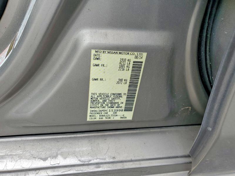 Aukcja sprzedaży 2015 Nissan Altima, vin: 1N4AL3AP0FC153998, numer aukcji: 56061096