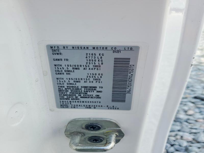 57415996 :رقم المزاد ، 3N6CM0KN0MK695070 vin ، 2021 Nissan Nv200 مزاد بيع