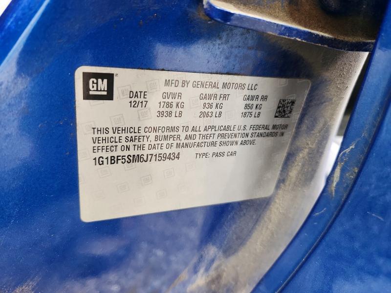 Продаж на аукціоні авто 2018 Chevrolet Cruze, vin: 1G1BF5SM6J7159434, номер лоту: 55794626