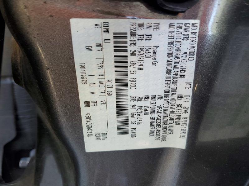 57847696 :رقم المزاد ، 1FADP3E23EL453856 vin ، 2014 Ford Focus مزاد بيع