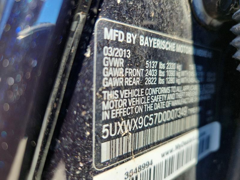 56341566 :رقم المزاد ، 5UXWX9C57D0D07349 vin ، 2013 Bmw X3 مزاد بيع