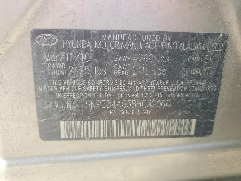 Aukcja sprzedaży 2011 Hyundai Sonata, vin: 5NPEB4AC3BH032060, numer aukcji: 56529596