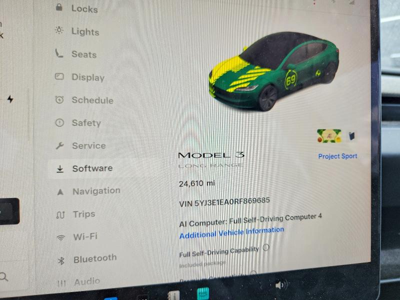 56415166 :رقم المزاد ، 5YJ3E1EA0RF869685 vin ، 2024 Tesla Model 3 مزاد بيع