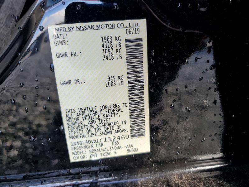 Продаж на аукціоні авто 2020 Nissan Altima, vin: 1N4BL4DVXLC112469, номер лоту: 58369696