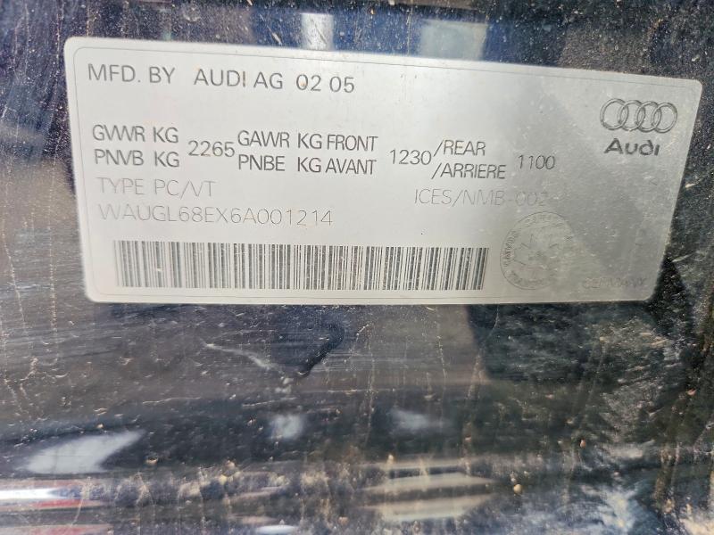 Aukcja sprzedaży 2006 Audi S4, vin: WAUGL68EX6A001214, numer aukcji: 58699086