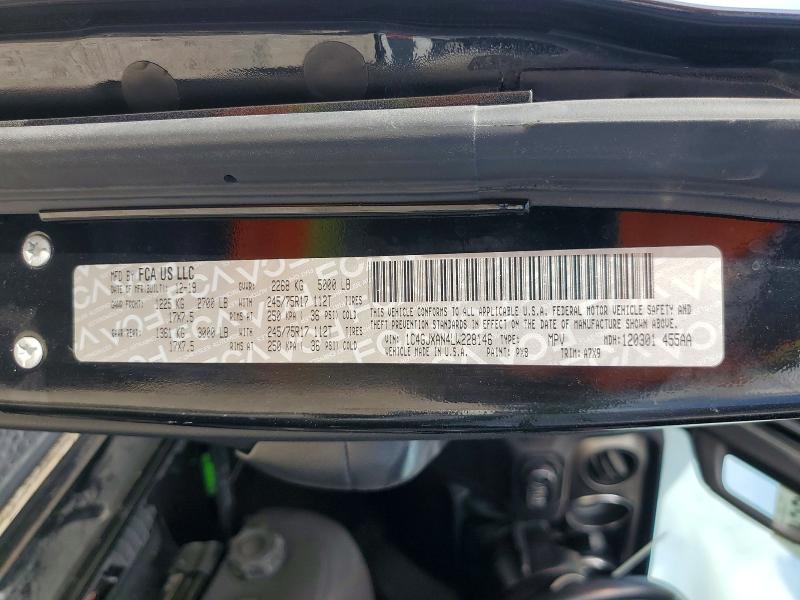 Aukcja sprzedaży 2020 Jeep Wrangler, vin: 1C4GJXAN4LW228146, numer aukcji: 58302756