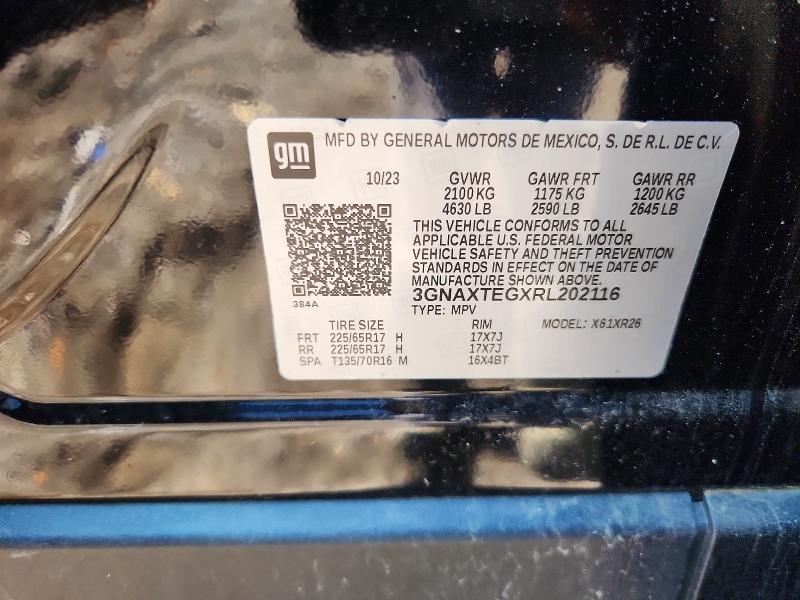 Продажа на аукционе авто 2024 Chevrolet Equinox, vin: 3GNAXTEGXRL202116, номер лота: 53767596