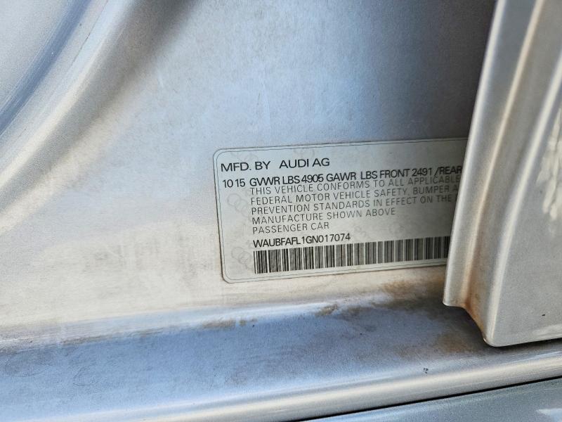 Продажа на аукционе авто 2016 Audi A4, vin: WAUBFAFL1GN017074, номер лота: 58805636