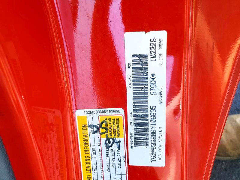 Aukcja sprzedaży 2006 Pontiac Solstice, vin: 1G2MB33B06Y106635, numer aukcji: 57204136