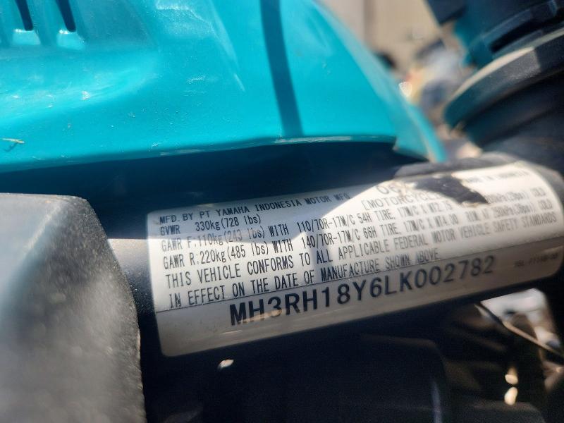 Aukcja sprzedaży 2020 Yamaha Yzfr3, vin: MH3RH18Y6LK002782, numer aukcji: 56145776