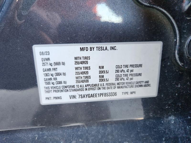 Aukcja sprzedaży 2023 Tesla Model Y, vin: 7SAYGAEE1PF853336, numer aukcji: 57058246