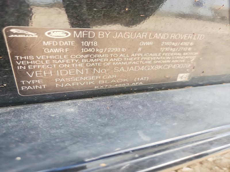 Aukcja sprzedaży 2019 Jaguar Xe, vin: SAJAD4GX8KCP49070, numer aukcji: 58319206