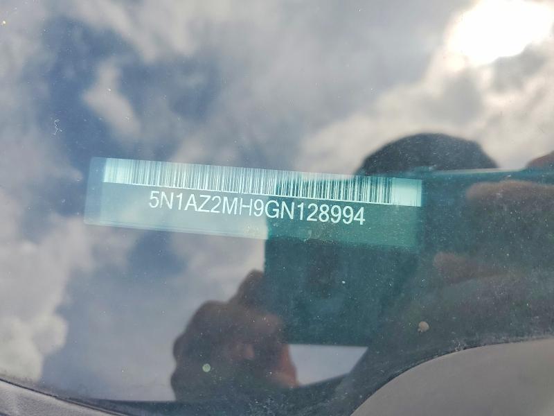 55979256 :رقم المزاد ، 5N1AZ2MH9GN128994 vin ، 2016 Nissan Murano مزاد بيع