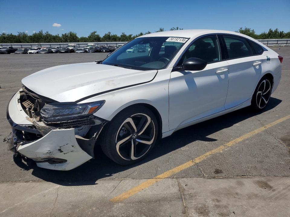 Auction sale of the 2022 Honda Accord, vin: 1HGCV1F3XNA075636, lot number: 56192136