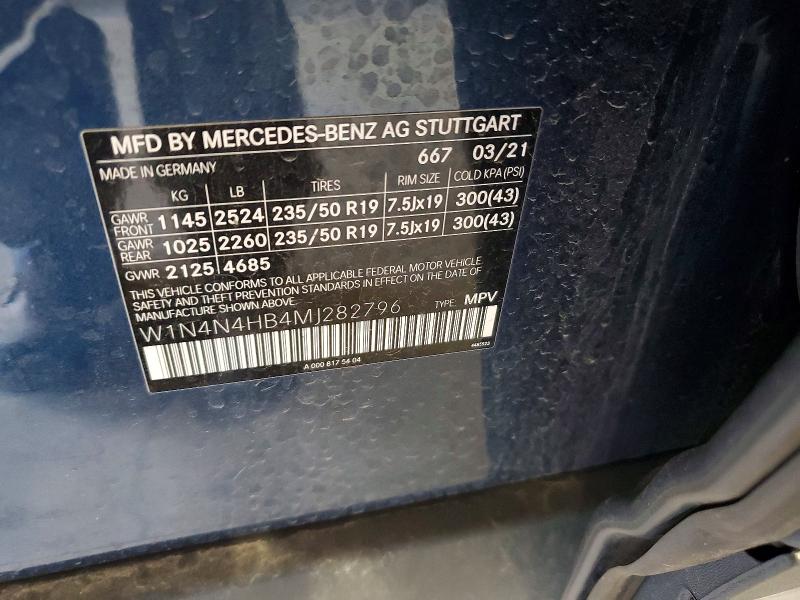 2021 Mercedes-benz Gla მანქანა იყიდება აუქციონზე, vin: W1N4N4HB4MJ282796, აუქციონის ნომერი: 57614686