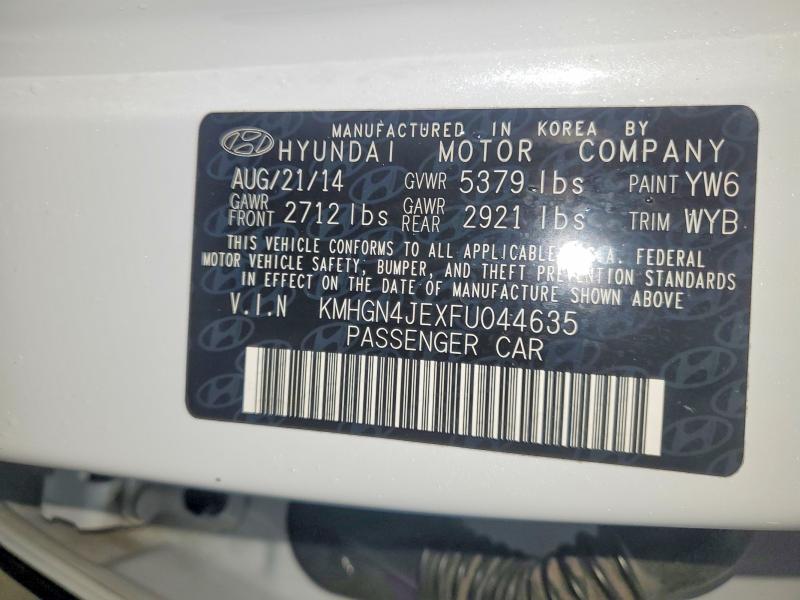 Aukcja sprzedaży 2015 Hyundai Genesis, vin: KMHGN4JEXFU044635, numer aukcji: 56812346