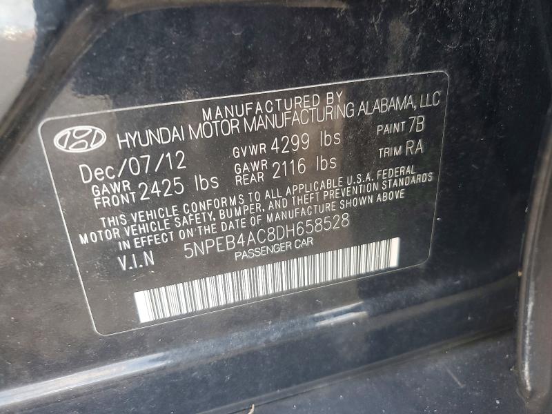 Продаж на аукціоні авто 2013 Hyundai Sonata, vin: 5NPEB4AC8DH658528, номер лоту: 56524186
