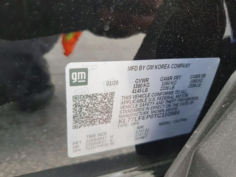 Продаж на аукціоні авто 2026 Chevrolet Trax, vin: KL77LFEP0TC110884, номер лоту: 58272186