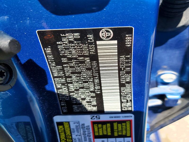 Продажа на аукционе авто 2018 Toyota Camry, vin: 4T1B11HK4JU112484, номер лота: 55948936