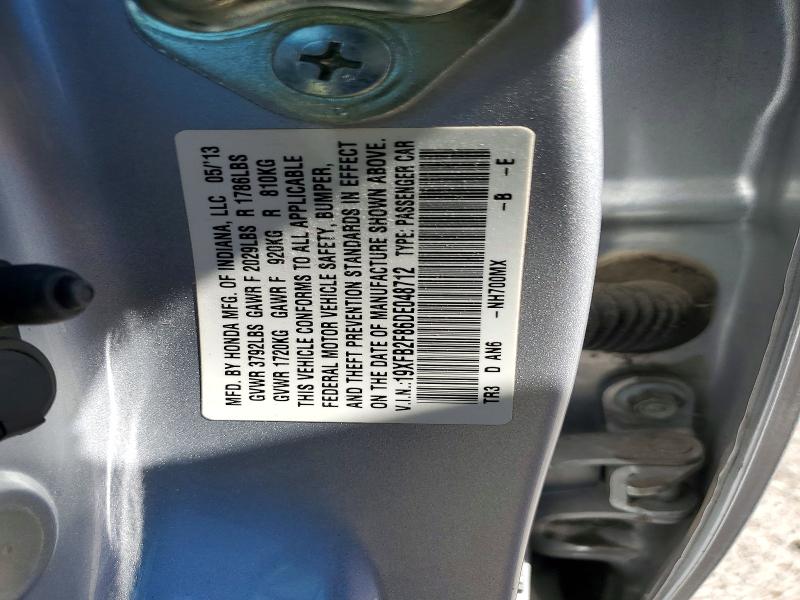 Aukcja sprzedaży 2013 Honda Civic, vin: 19XFB2F86DE048712, numer aukcji: 56967436