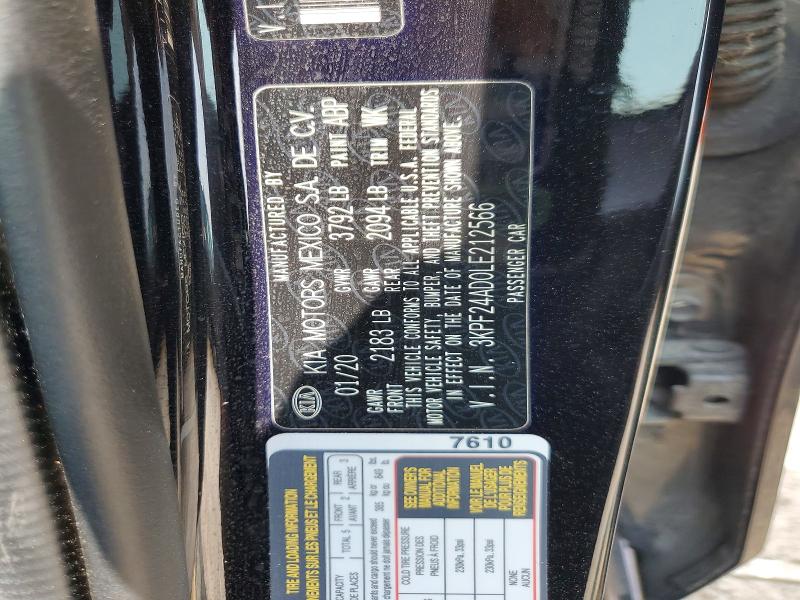 Продажа на аукционе авто 2020 Kia Forte, vin: 3KPF24AD0LE212566, номер лота: 58300146