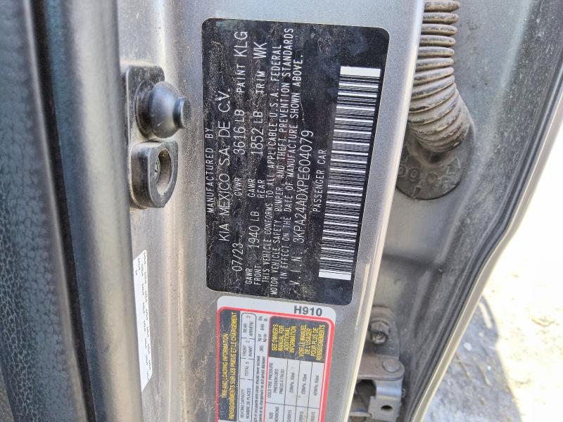 56402076 :رقم المزاد ، 3KPA24ADXPE604079 vin ، 2023 Kia Rio مزاد بيع