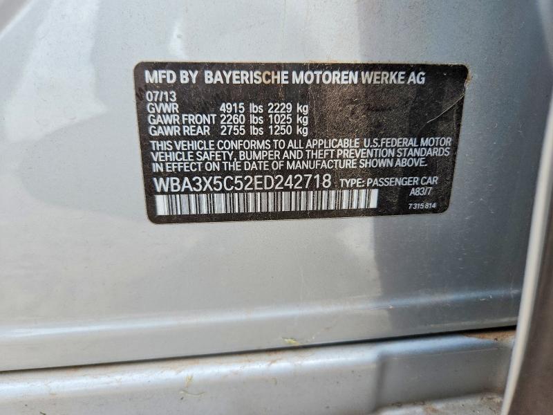 2014 Bmw 328 მანქანა იყიდება აუქციონზე, vin: WBA3X5C52ED242718, აუქციონის ნომერი: 58729106