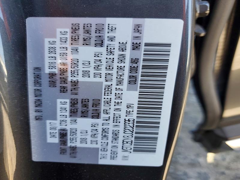 Aukcja sprzedaży 2018 Mazda Cx-9, vin: JM3TCBDY8J0202335, numer aukcji: 56751236