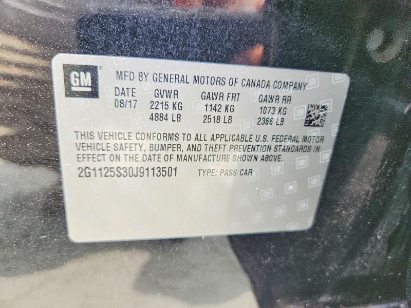 Aukcja sprzedaży 2018 Chevrolet Impala, vin: 2G1125S30J9113501, numer aukcji: 57852206