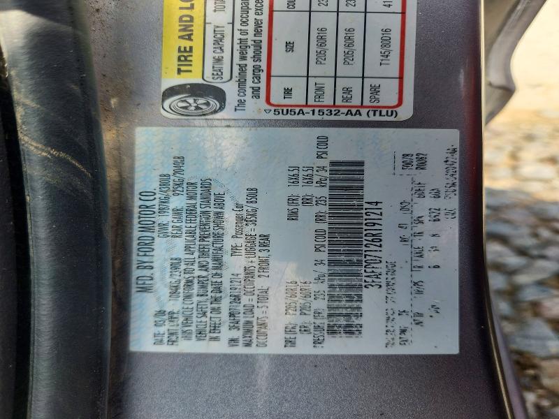 Aukcja sprzedaży 2006 Ford Fusion, vin: 3FAFP07126R191214, numer aukcji: 55498566