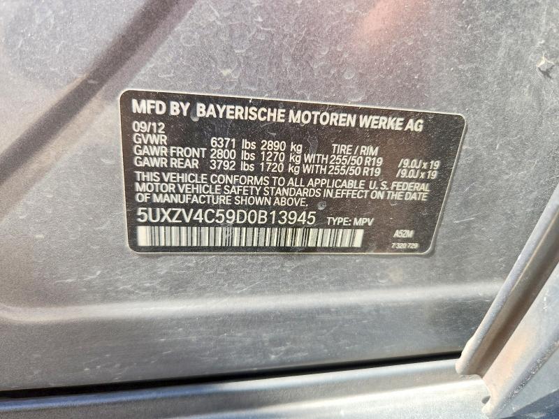 Продажа на аукционе авто 2013 Bmw X5, vin: 5UXZV4C59D0B13945, номер лота: 55909516