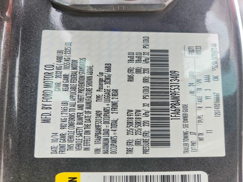 Продаж на аукціоні авто 2015 Ford Mustang, vin: 1FA6P8AM9F5313409, номер лоту: 56431576