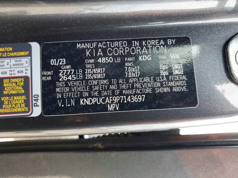 Aukcja sprzedaży 2023 Kia Sportage, vin: KNDPUCAF9P7143697, numer aukcji: 56320836